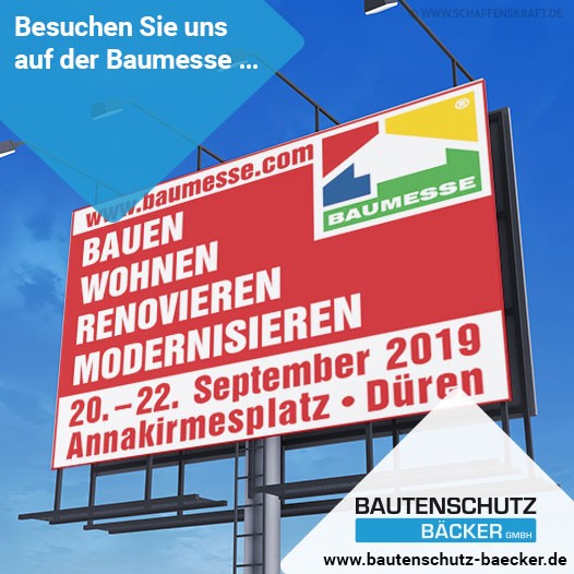 Besuchen Sie uns auf der Baumesse …