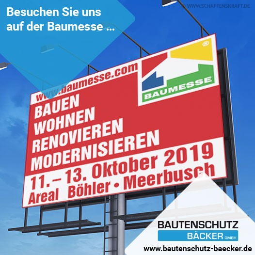 Besuchen Sie uns auf der Baumesse …